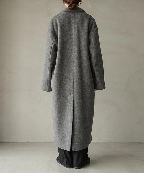 ★美品★ステラマッカートニー チェスターコート コクーン グレー 38 メルトン STELLA McCARTNEY（ステラマッカートニー）チェスターコート 黒 サイズ