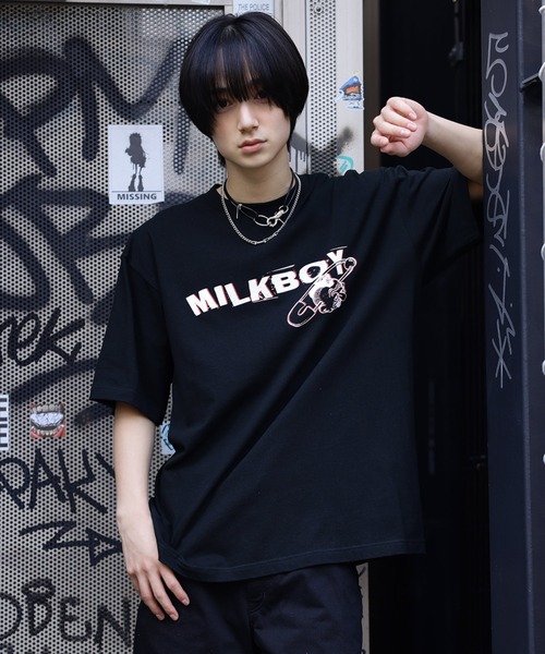 MILKBOY - KRY HOLOHARF ルーズシルエットBIG Tシャツ　ホワイト  新品 MILKBOY（ミルクボーイ） tシャツ SO WHAT Tシャツ メンズ レディース