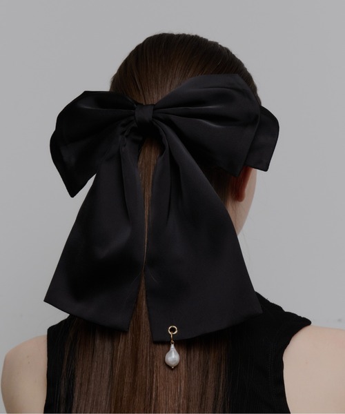 Fita Fitaさんのリボンバレッタ Su1.（スイ） ヘアクリップ 「Su1.」クラシカルサテンリボンバレッタ