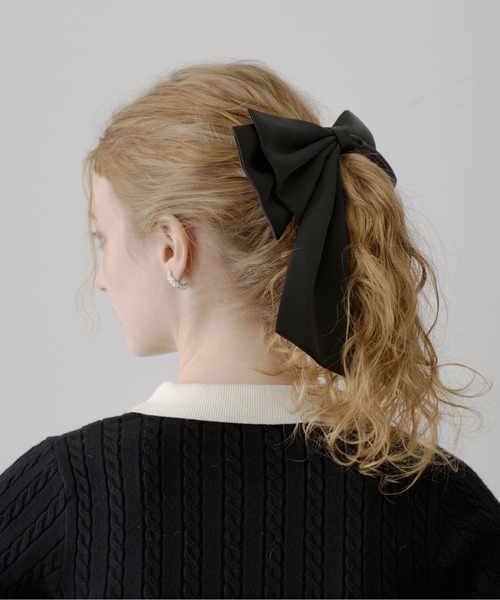 Su1.（スイ） ヘアクリップ 「Su1.」クラシカルサテンリボンバレッタ