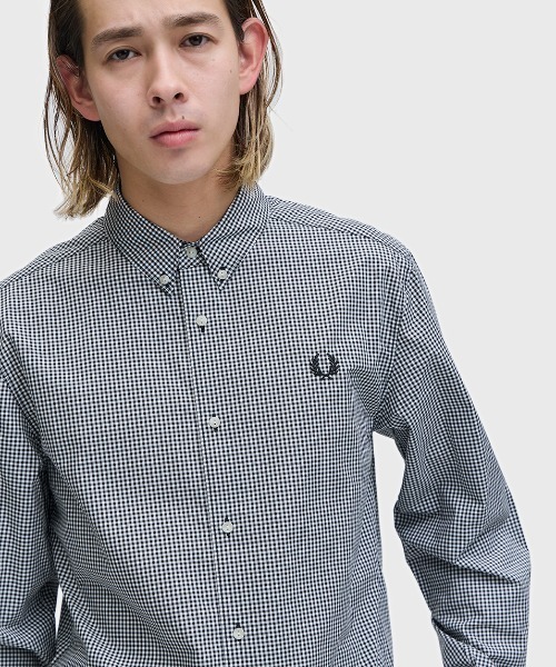 FRED PERRY マイクロギンガムシアサッカーシャツ FRED PERRY（フレッドペリー）の「Micro Gingham Seersucker Shirt