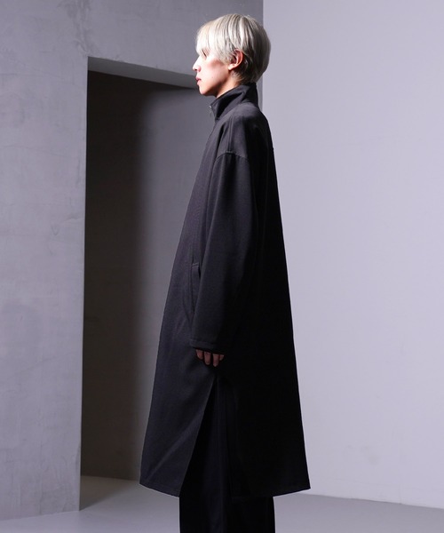 「G.O.C」 ステンカラーコート LARGE ブラック メンズ_画像7
