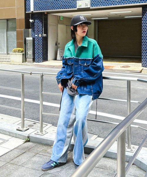 niko and…（ニコアンド） デニムジャケット FREE グレー レディース