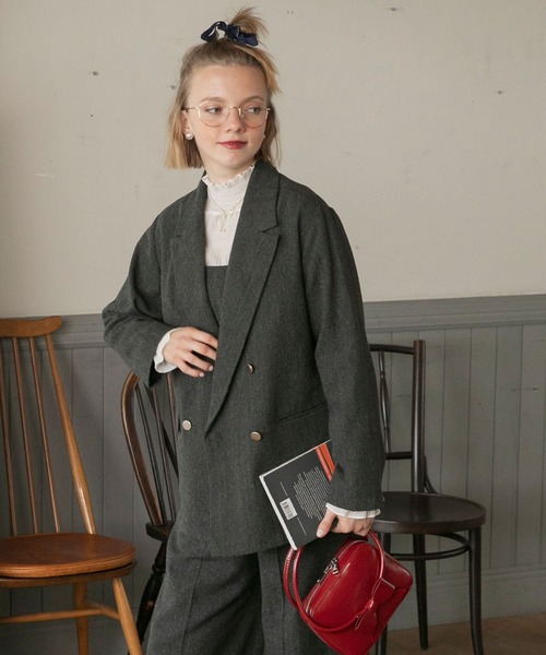 「BONLECILL noir」 テーラードジャケット S-M ブラウン レディース_画像7