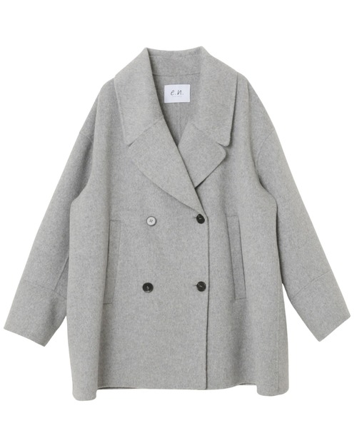 「evernavy」 ピーコート M ブラウン レディース_画像3