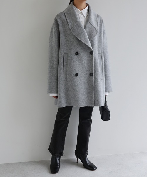 「evernavy」 ピーコート M ブラウン レディース_画像5