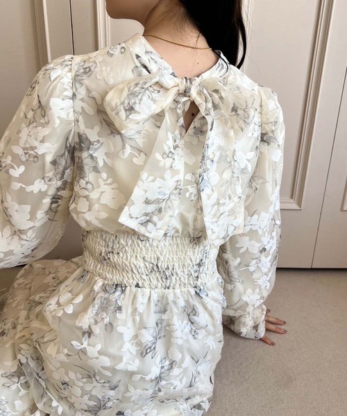 [one after another NICE CLAUP] длинный рукав One-piece FREE бежевый женский 