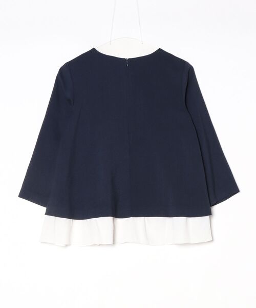 「DRESS LAB」 7分袖ブラウス S ネイビー レディース_画像2