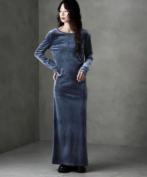 「etoll.」 長袖ワンピース FREE グレイッシュベージュ レディース_画像2