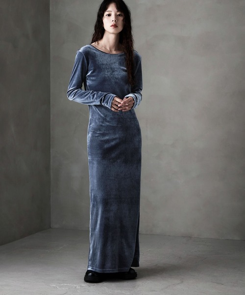 「etoll.」 長袖ワンピース FREE グレイッシュベージュ レディース_画像5