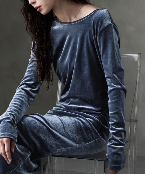 「etoll.」 長袖ワンピース FREE グレイッシュベージュ レディース_画像6