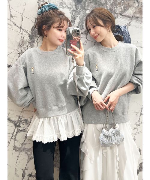 「LILY BROWN」 スウェットカットソー 1 ブラウン レディース_画像2