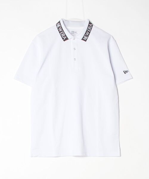【新品】New Era 半袖ポロシャツ ホワイト 韓国購入 NEW ERA（ニューエラ） 半袖ポロシャツ オーバーサイズ コットン
