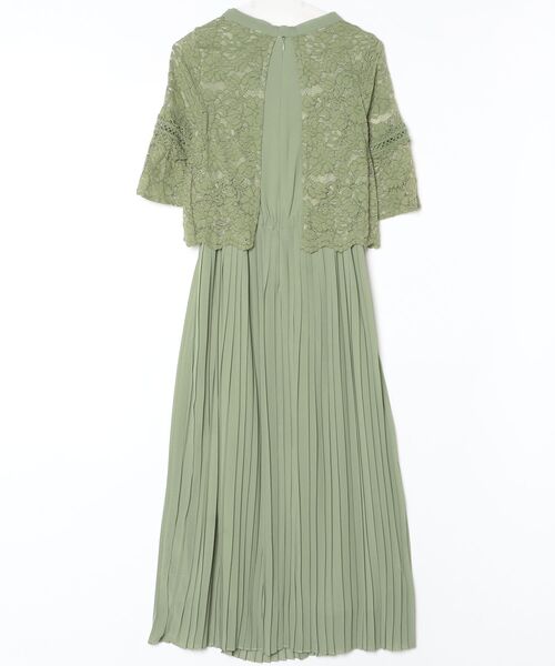 「DRESS PLUS」 半袖ワンピース L カーキ レディース_画像2