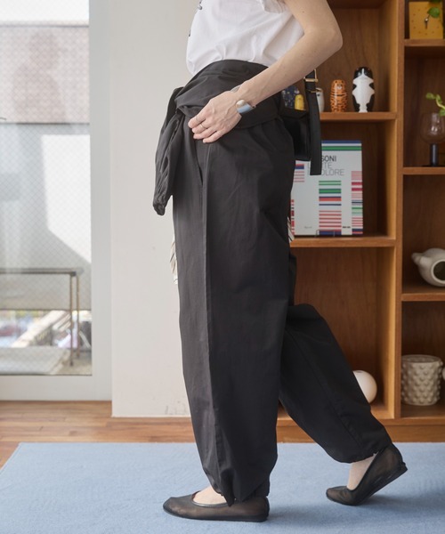 ANGIE パンツ 「2WAY」腰巻きツイルジョガーパンツ レディース