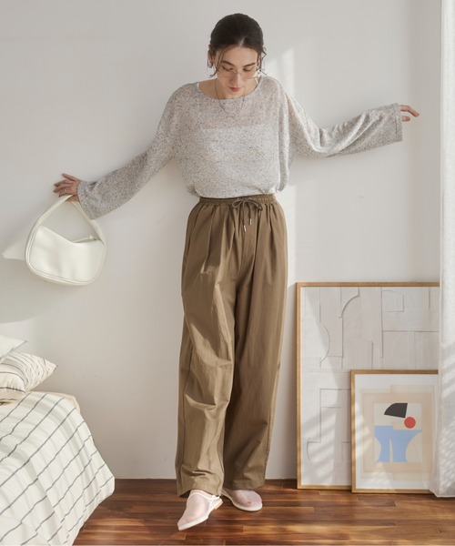 タグ付き　butter goods casey foley 2way パンツ ANGIE ワイドパンツ パンツ 「2WAY」腰巻きツイルジョガーパンツ
