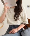 tシャツ 半袖 着るだけで華やぐ、大人のフリル...の詳細画像2