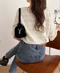 tシャツ 半袖 着るだけで華やぐ、大人のフリル...の詳細画像4
