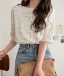 tシャツ 半袖 着るだけで華やぐ、大人のフリル...の詳細画像3