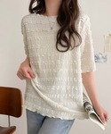 tシャツ 半袖 着るだけで華やぐ、大人のフリル...の詳細画像5