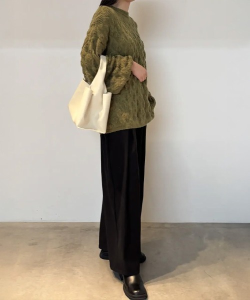 「select MOCA」 長袖ニット FREE グレー レディース_画像10