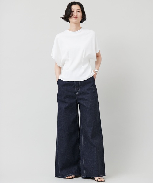 「Curensology」 デニムパンツ 36 ネイビー レディースの画像