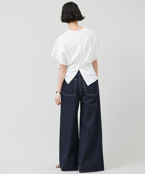 「Curensology」 デニムパンツ 36 ネイビー レディースの画像