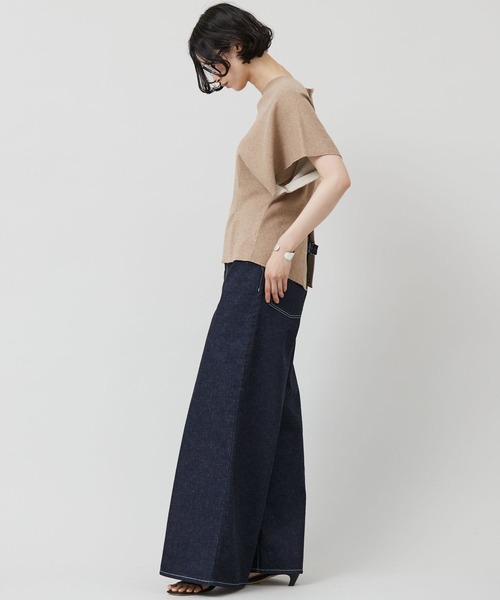 「Curensology」 デニムパンツ 36 ネイビー レディースの画像
