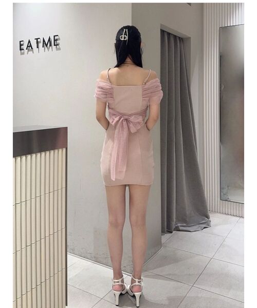 EATME（イートミー） ワンピース カシュクールメッシュリブワンピース