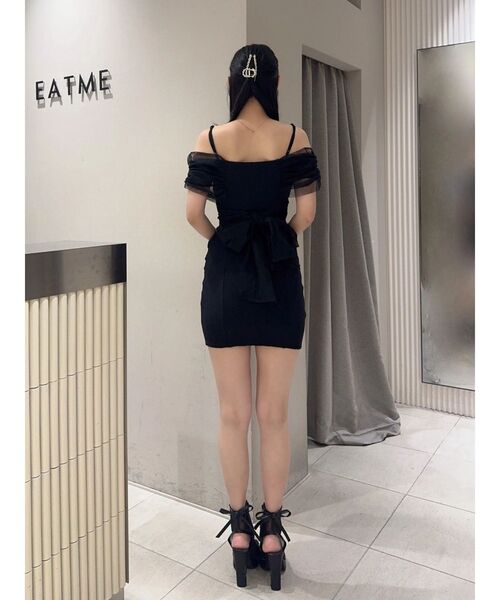 EATME（イートミー） ワンピース カシュクールメッシュリブワンピース