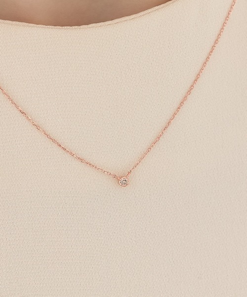 ネックレス シルバー ダイヤモンド 1石 ネックレス レディースの画像