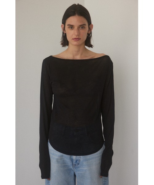 「BLACK BY MOUSSY」 長袖カットソー FREE ブルー レディース_画像3