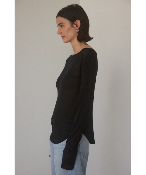 「BLACK BY MOUSSY」 長袖カットソー FREE ブルー レディース_画像4