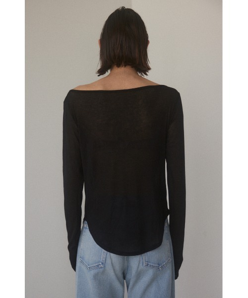 「BLACK BY MOUSSY」 長袖カットソー FREE ブルー レディース_画像5