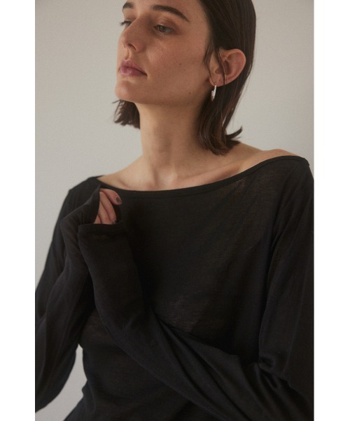 「BLACK BY MOUSSY」 長袖カットソー FREE ブルー レディース_画像6