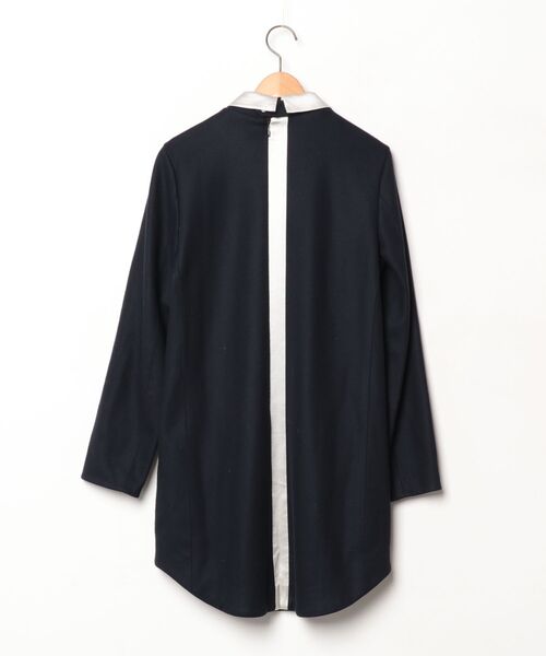 「THE RERACS」 長袖ワンピース 36 ネイビー レディース_画像2