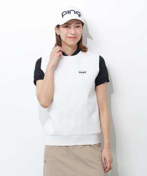 PING（ピン） ベスト ジレ 「PING APPAREL」ニットベスト 「GOLD