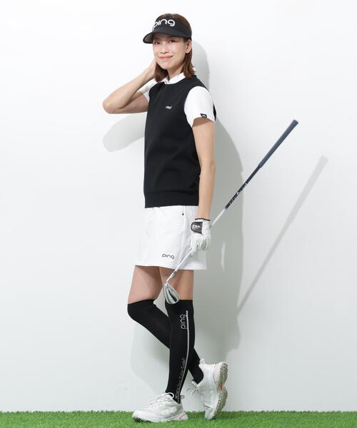 PING ゴルフ ニットベスト ホワイト PING（ピン） ベスト ジレ 「PING APPAREL」ニットベスト 「GOLD
