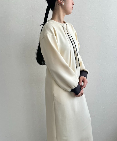 「LHELBIE」 長袖ワンピース M ブラック レディース_画像5