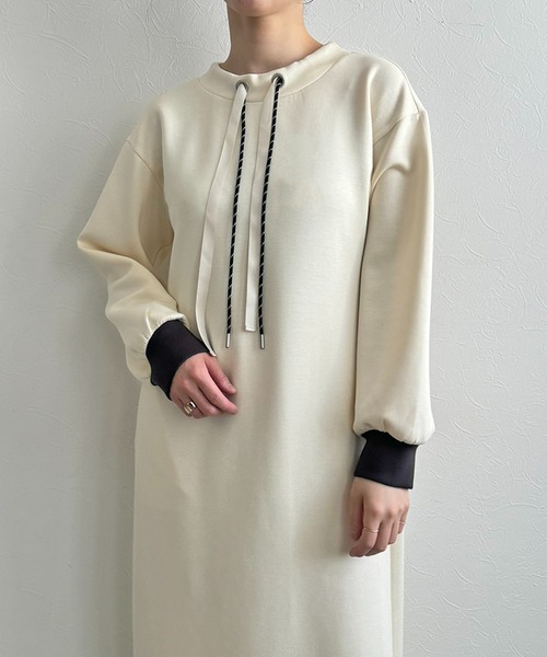 「LHELBIE」 長袖ワンピース M ブラック レディース_画像7