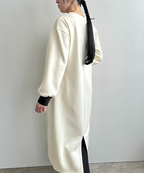 「LHELBIE」 長袖ワンピース M ブラック レディース_画像8