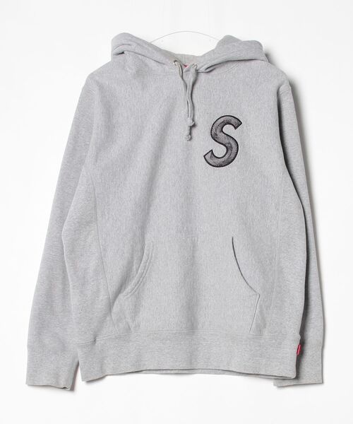 SUPREME プルオーバーパーカー Sロゴ 刺繍 グレー S. Supreme（シュプリーム） S Logo プルオーバーパーカー S グレー