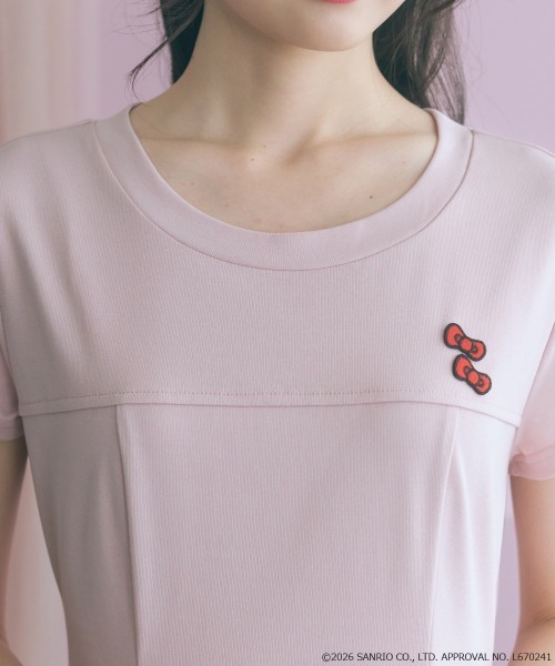 ワンピース 「大きいサイズ」「ハローキティ」Aラインフレアカットワンピース marunの画像