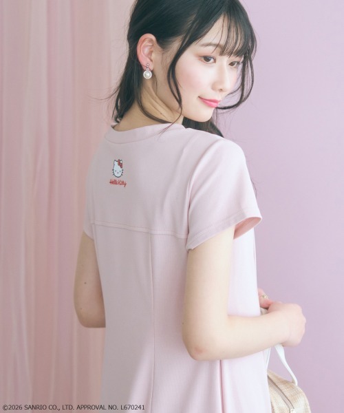 ワンピース 「大きいサイズ」「ハローキティ」Aラインフレアカットワンピース marunの画像