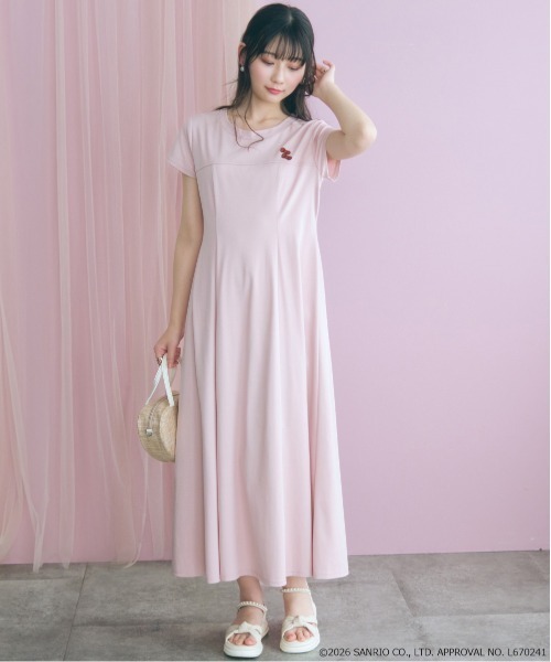 ワンピース 「大きいサイズ」「ハローキティ」Aラインフレアカットワンピース marunの画像