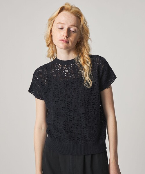 ニット セーター 「Steven Alan」ハンド ニット ショートスリーブ プルオーバー レディースの画像