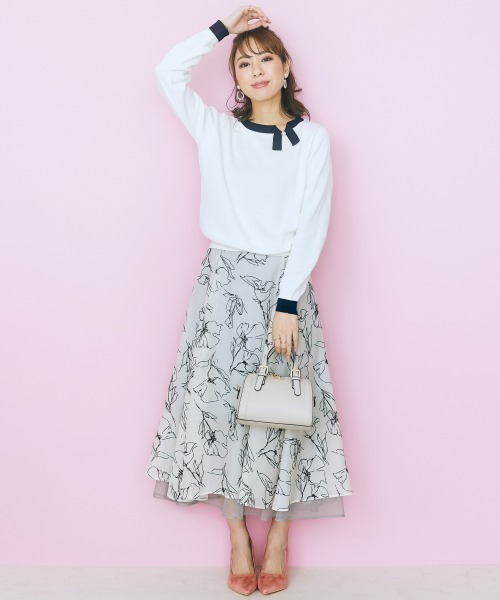 「marun」 フレアスカート L ベージュ レディース_画像4