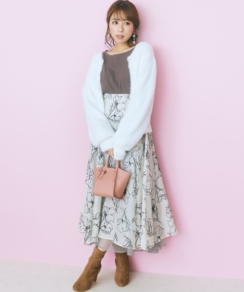 「marun」 フレアスカート L ベージュ レディース_画像9