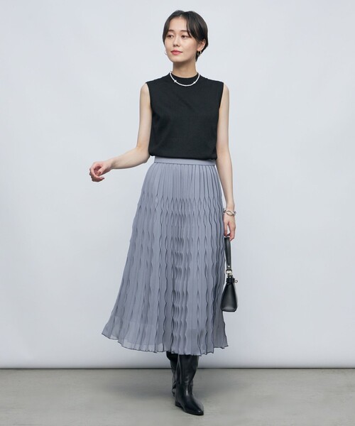 「NOLLEY'S Sophi」 プリーツスカート 36 ブラック レディース_画像2