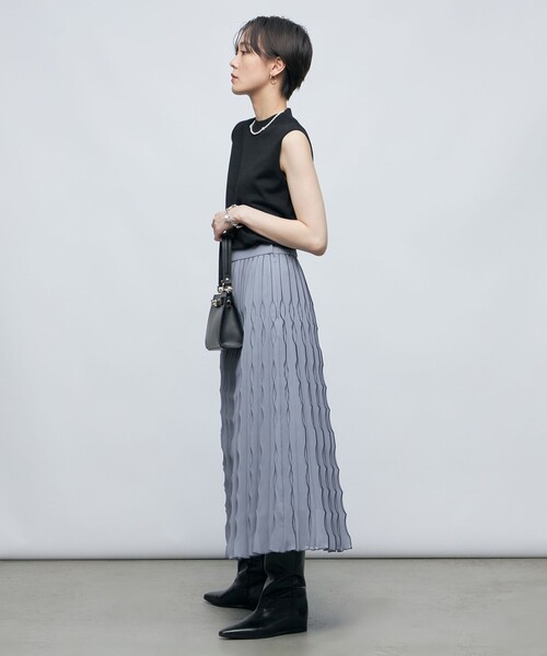 「NOLLEY'S Sophi」 プリーツスカート 36 ブラック レディース_画像4